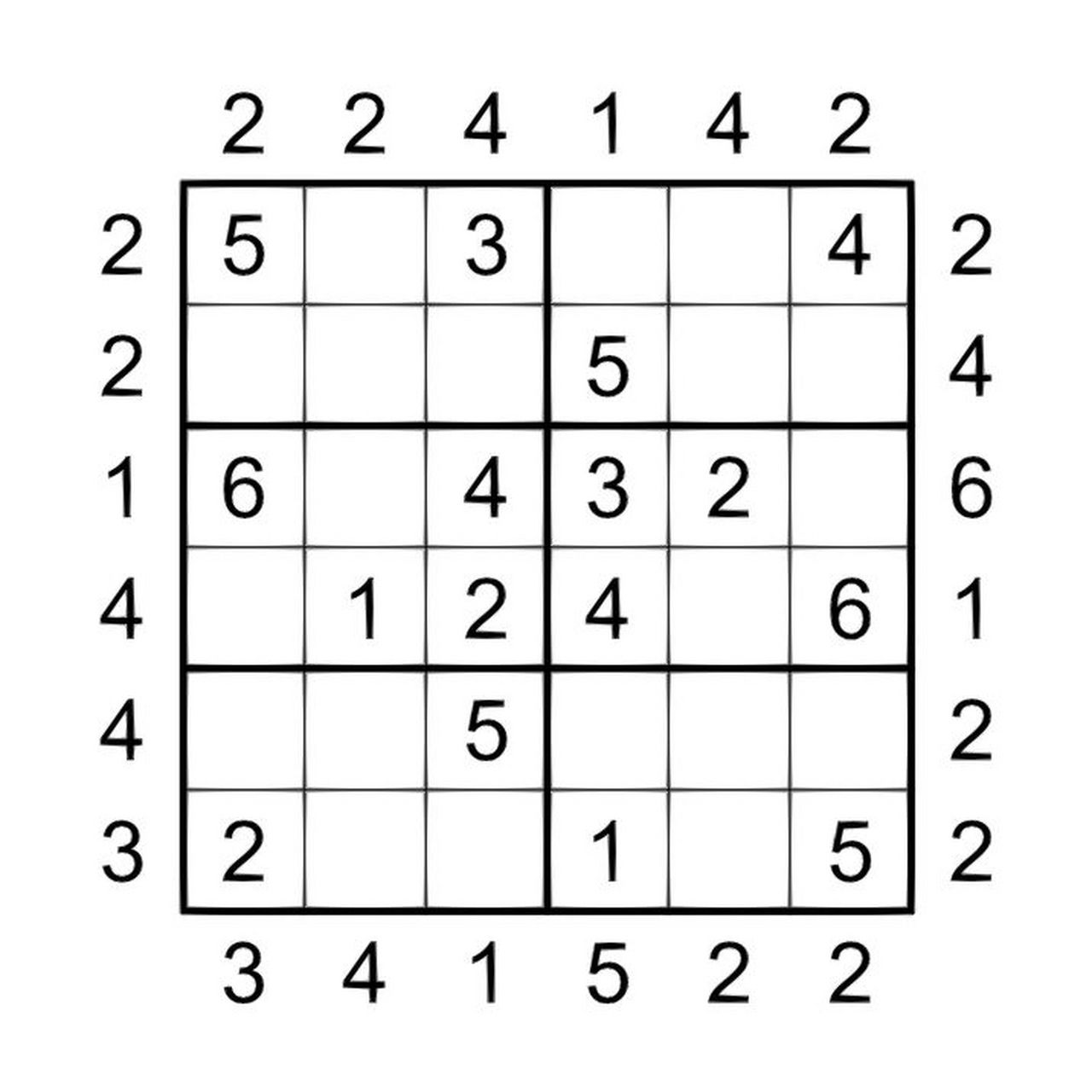 六宫摩天楼数独题目分享及题包推荐 六宫摩天楼数独:将数字1-6填入