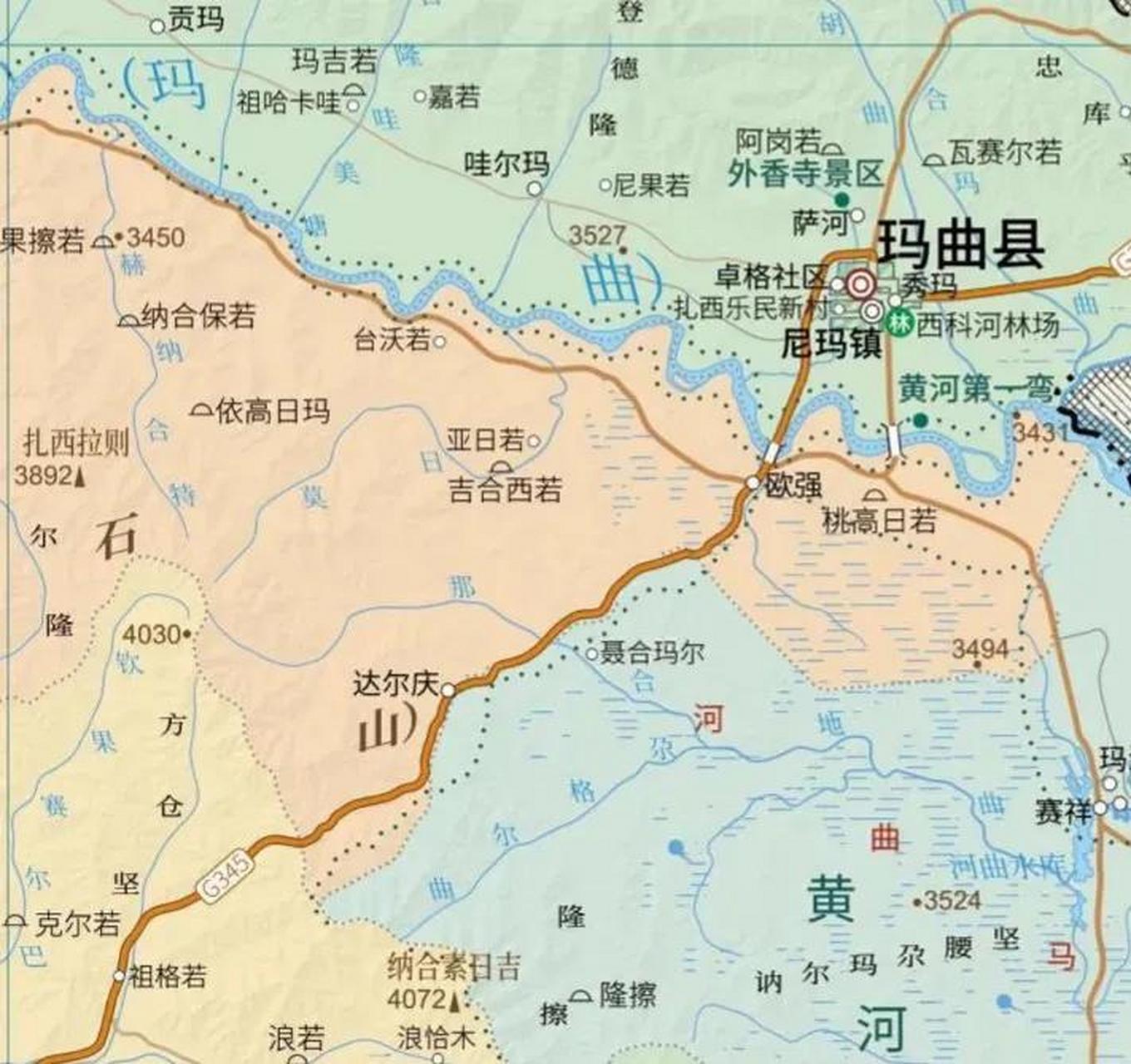 玛曲县,碌曲县,舟曲县,这三个曲都在甘肃省甘南州,其中玛曲县是黄河首