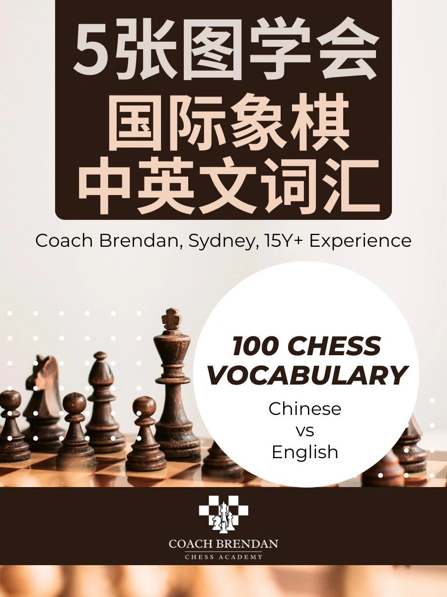 困扰很多家长的国际象棋英文术语,我们给大家整理出来了100个常用