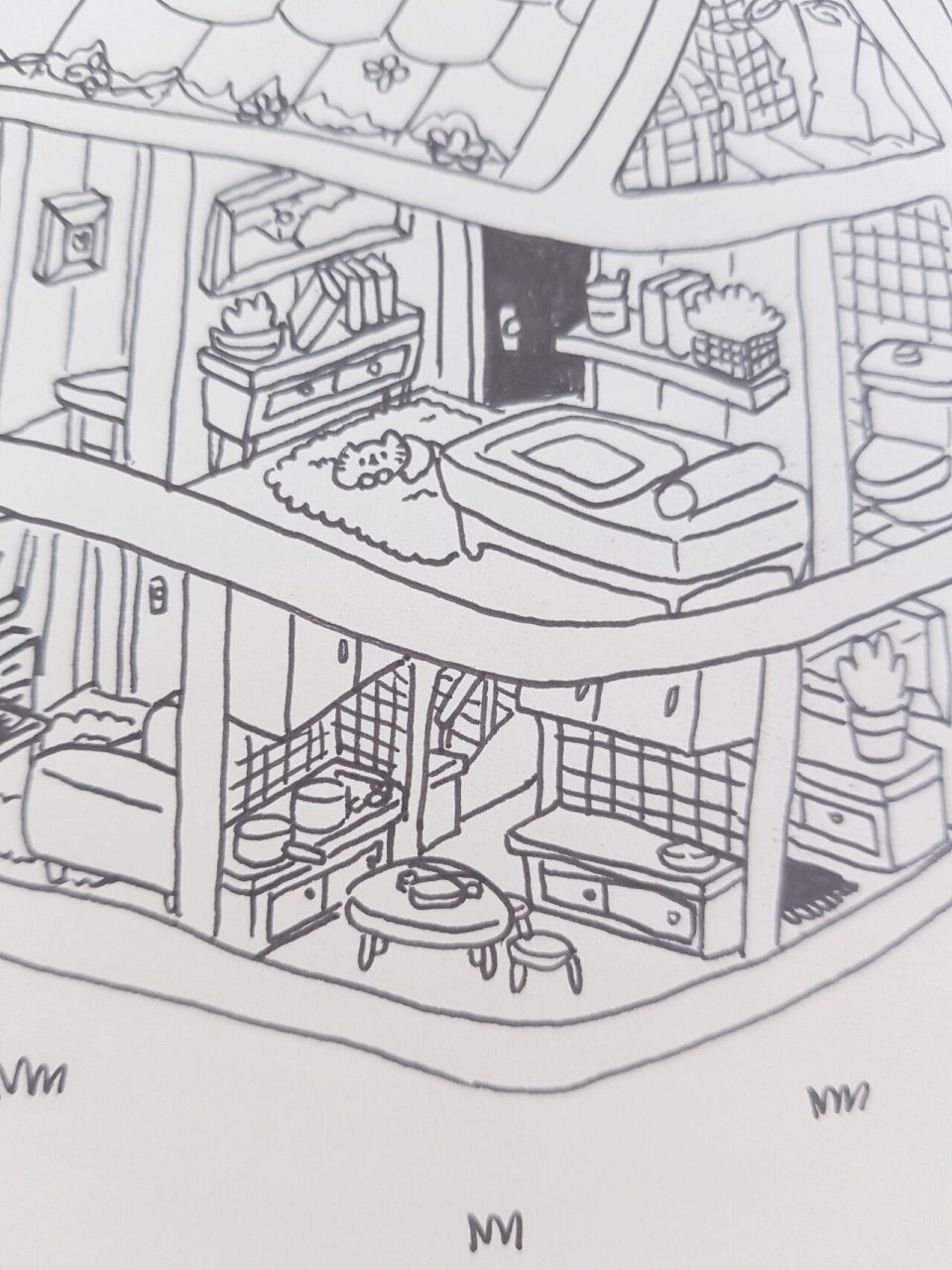 简笔画 | 我的家🏡🌸