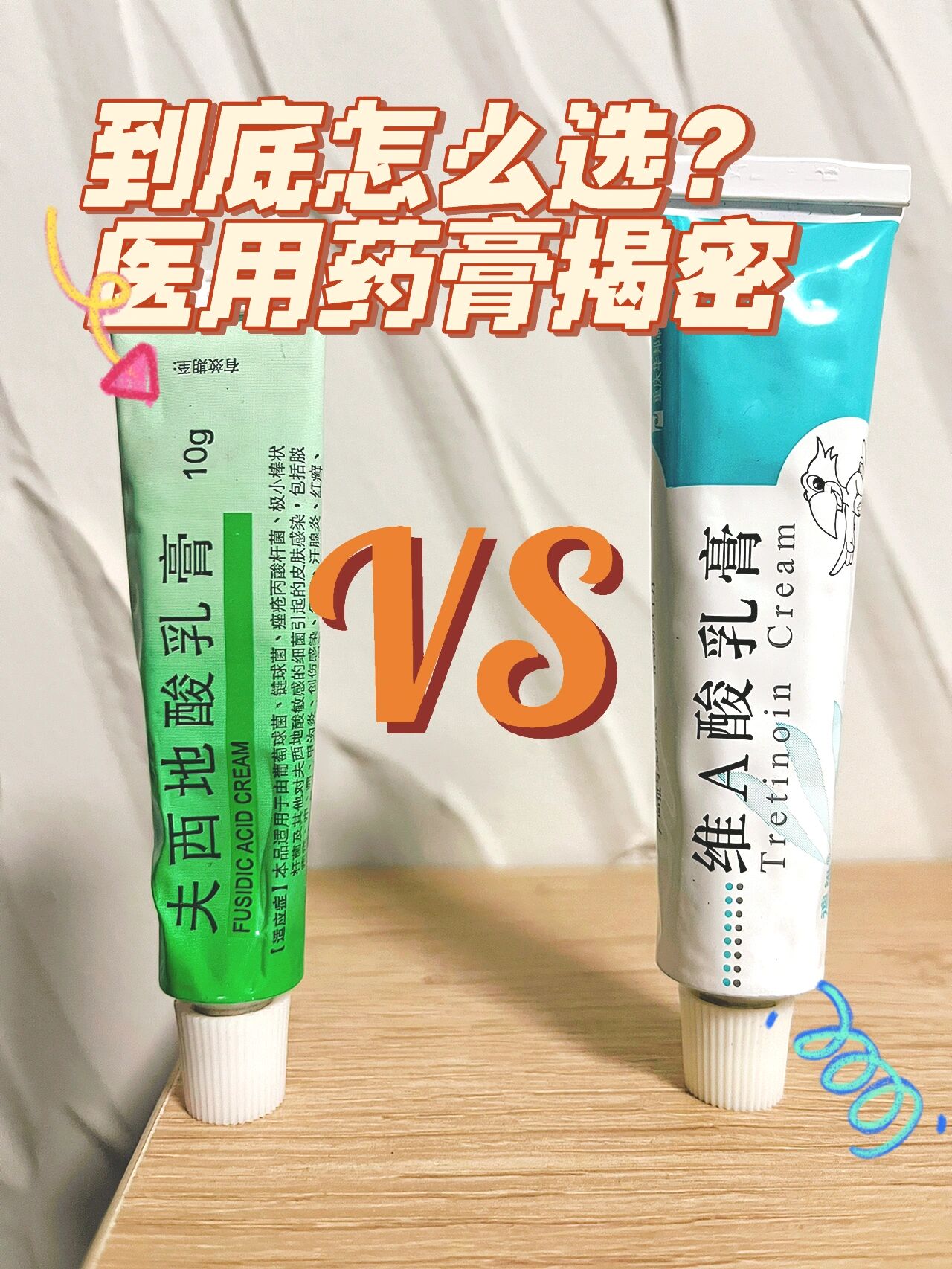 夫西地酸乳膏维a酸软膏该怎么选?区别在哪?