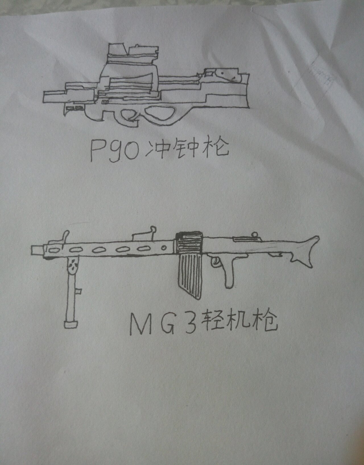 MG3轻机枪怎么折图片