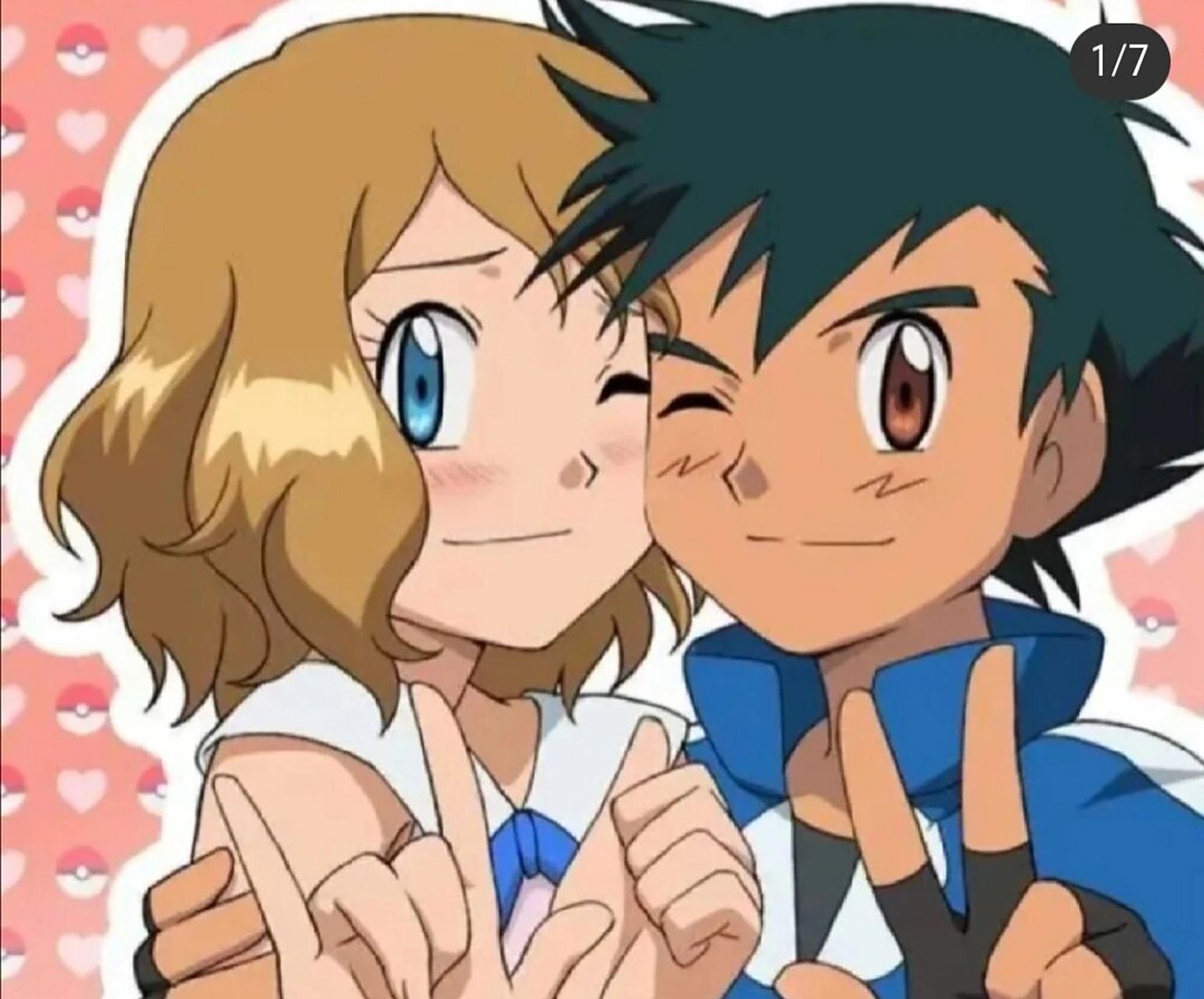 宝可梦小智莎莉娜图片 这是上一个视频的图片吧?