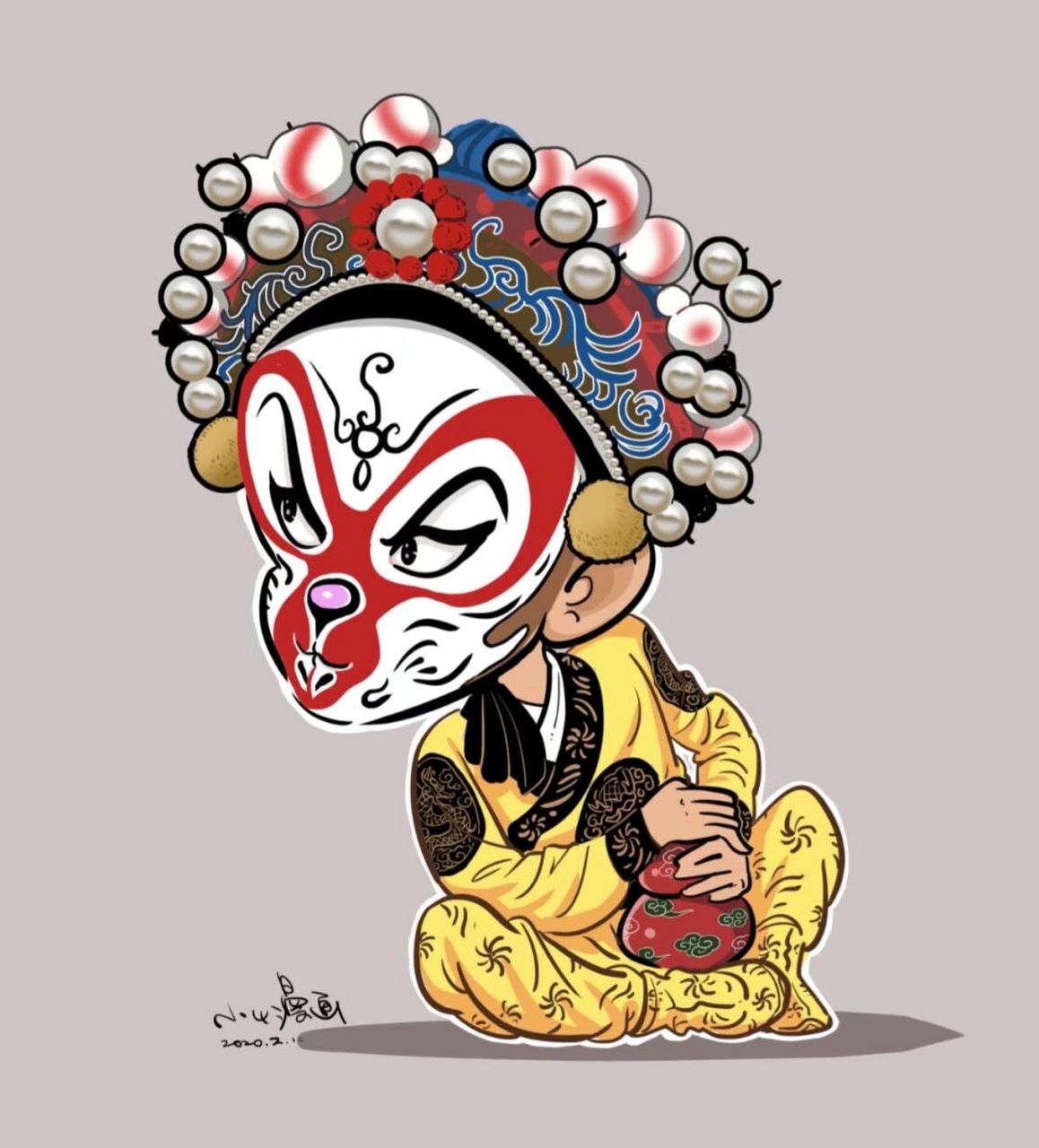 京剧里的孙大圣是这个样子的～ #小4漫画# #原创漫画# #京剧# #大闹