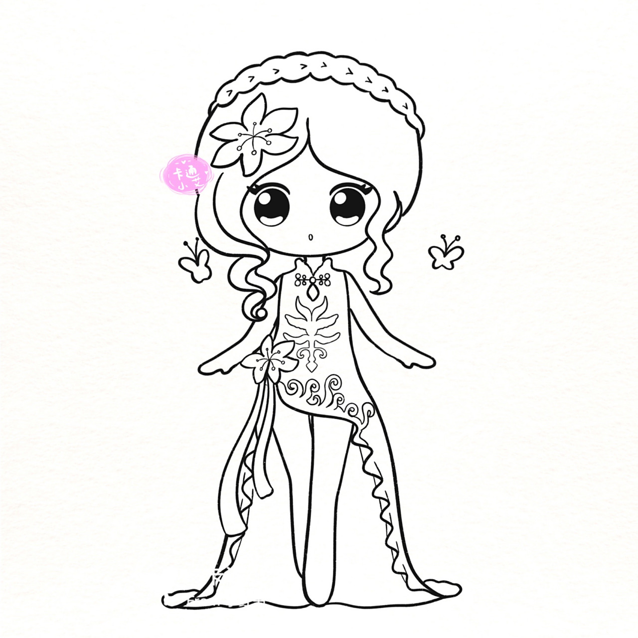 叶罗丽 卡通简笔画 q版萌萌合集 叶罗丽小合集 q萌叶罗丽娃娃 原创