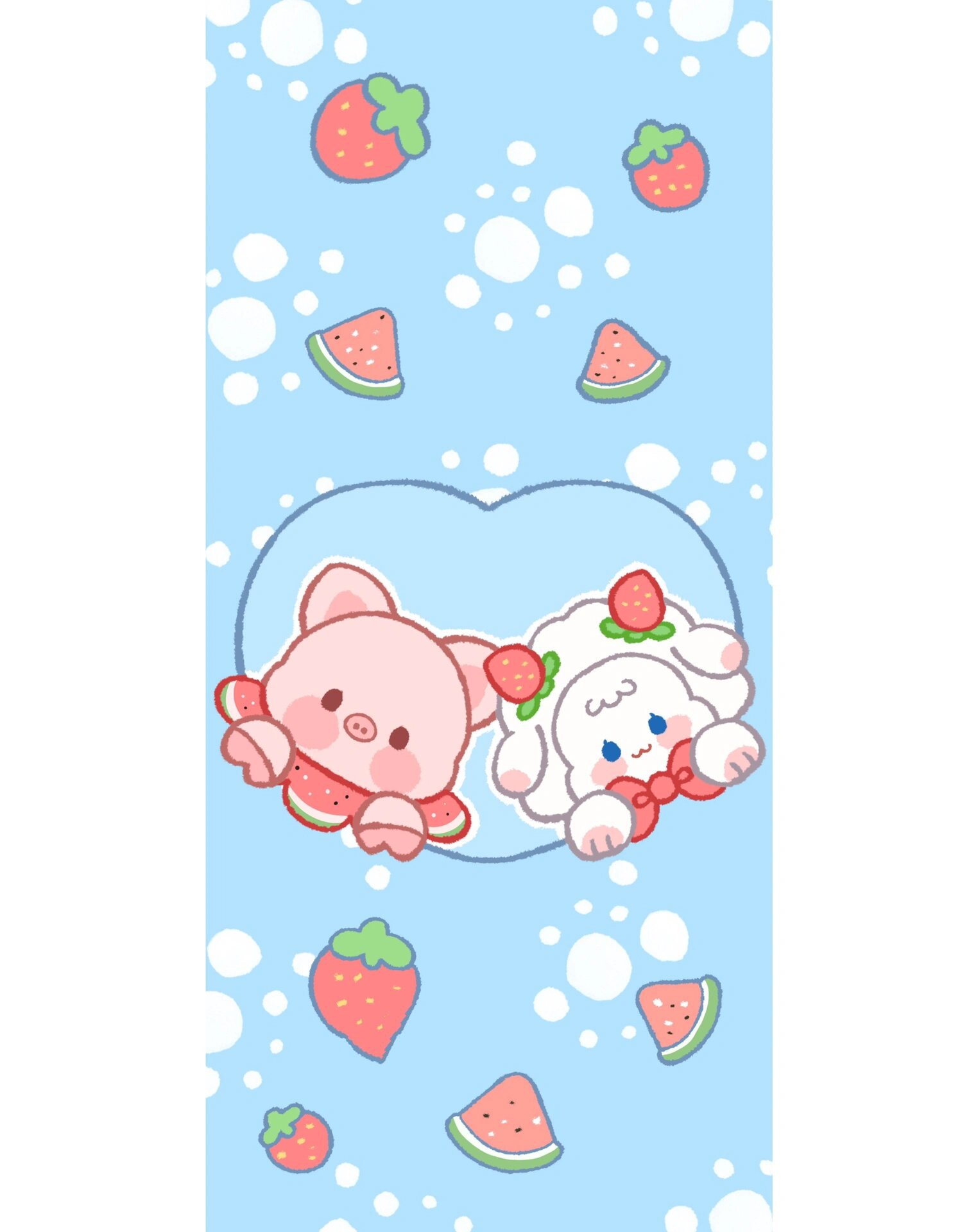 咻~可爱小猪和可爱小羊的壁纸9494