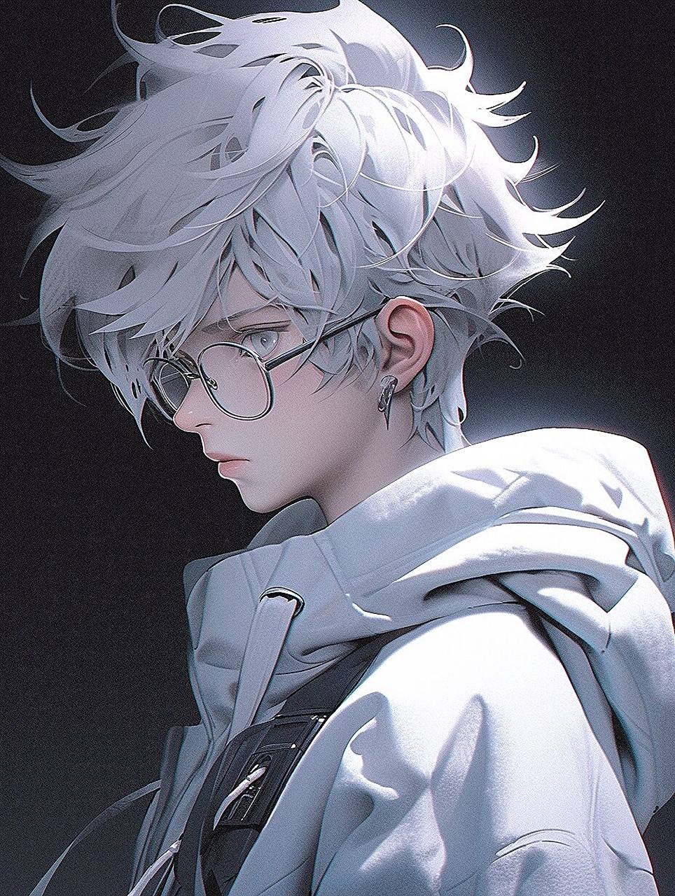 白发天使少年,帅气男生头像壁纸 想要被拯救吗?