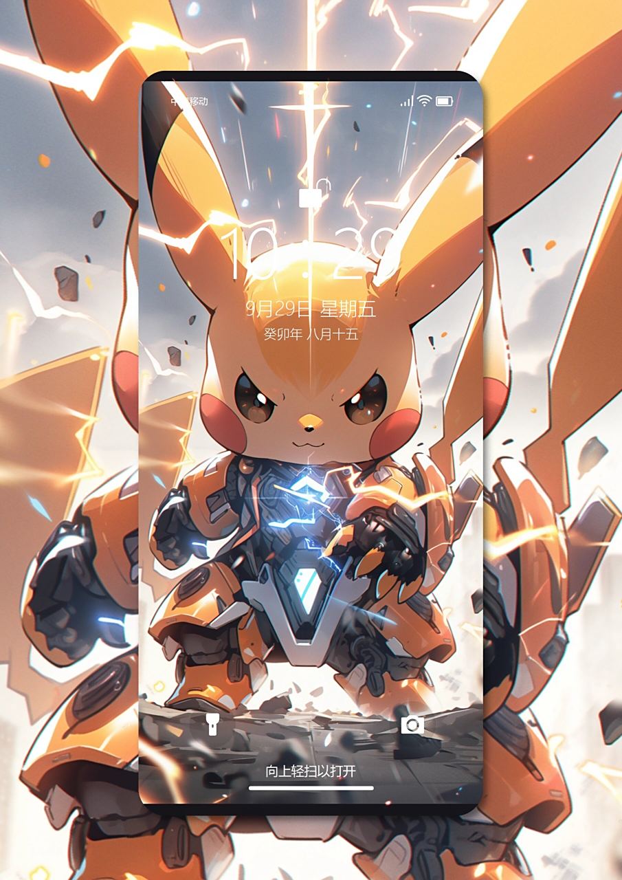 共有5张不同的皮卡丘铠甲勇士哦