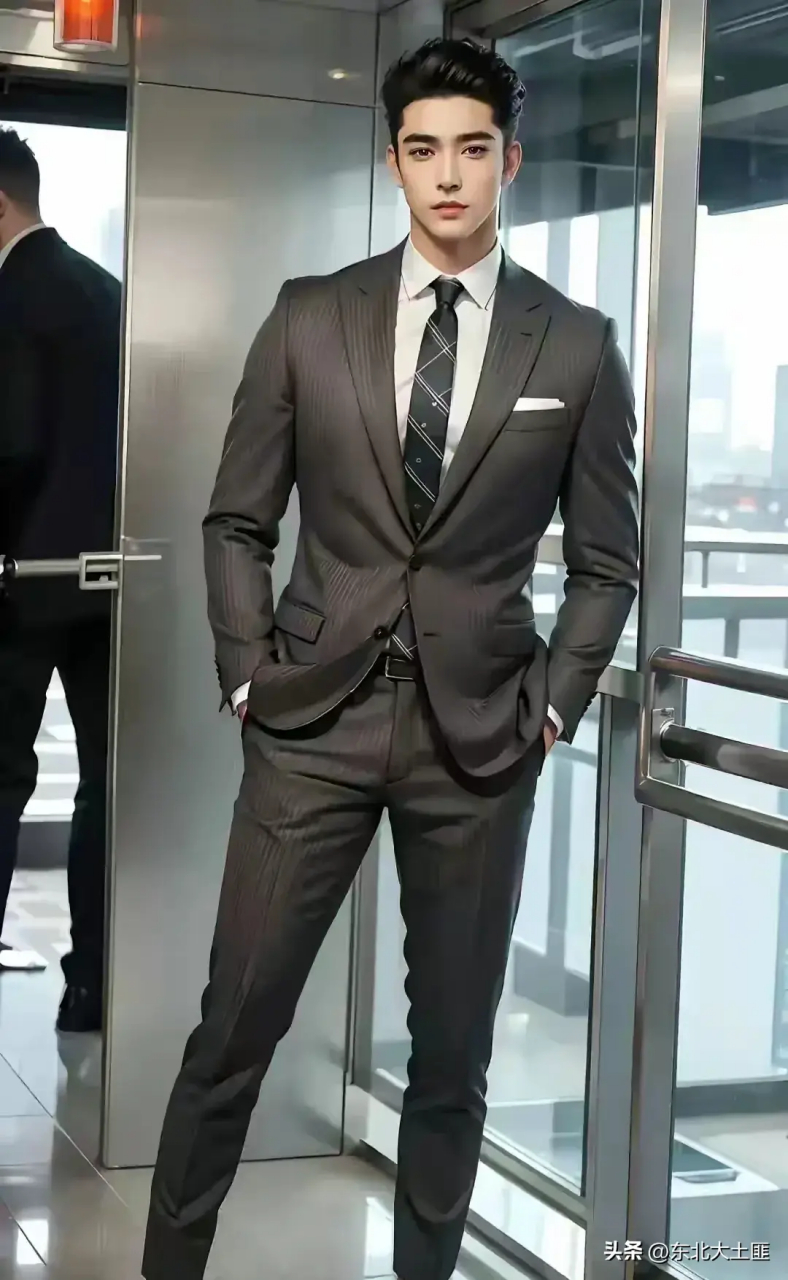 西装革履,尽显绅士风度.