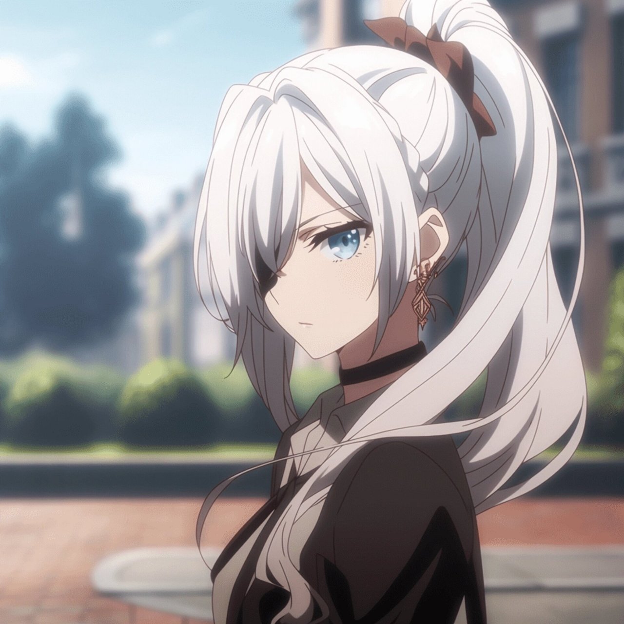 白发高马尾丨动漫女头             生成