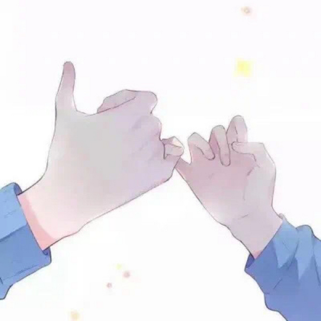 正能量满满的情侣头像 拉勾上吊,一百年不许变!