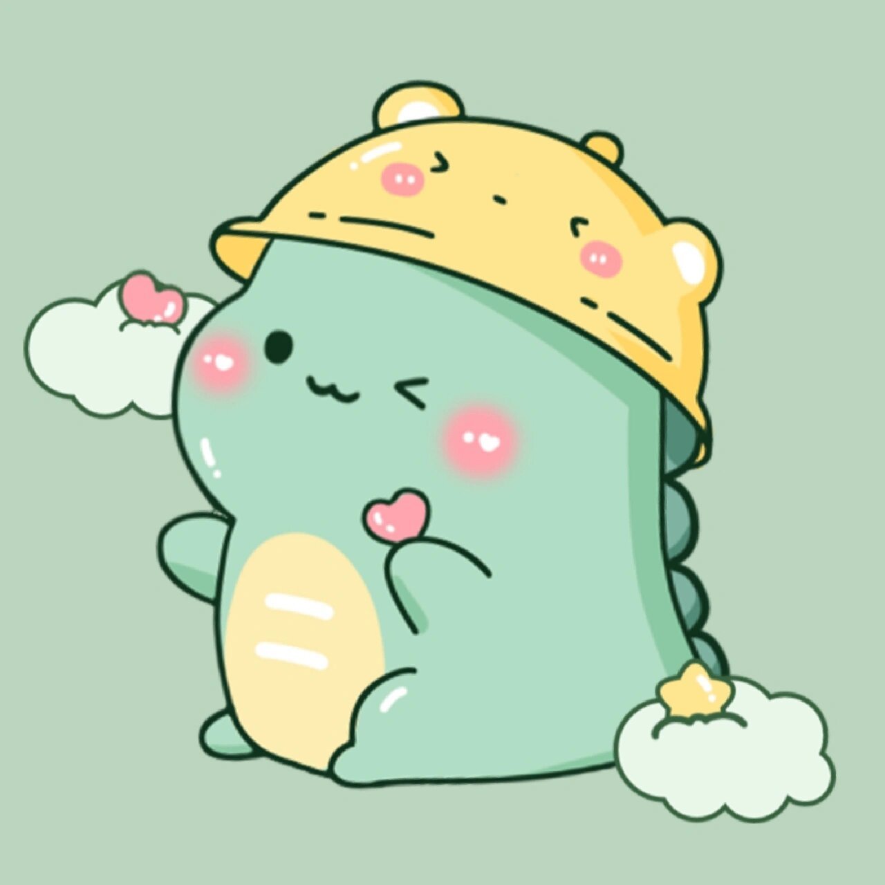 绿色小恐龙头像07 #笔记灵感