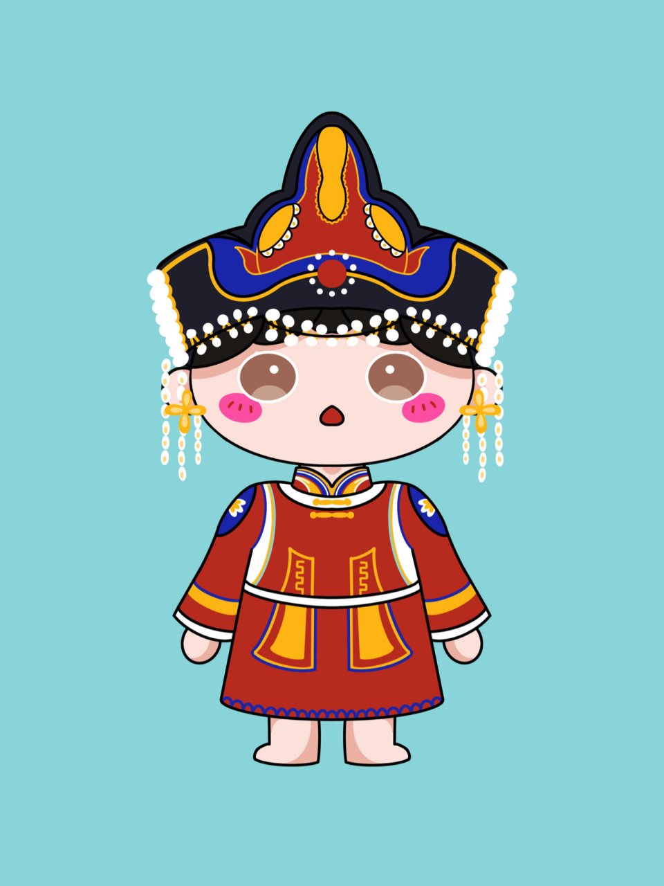 今天是换了衣服的珍珠 蒙古族的小姐姐好美丽还有蒙古族的服饰 随手拍