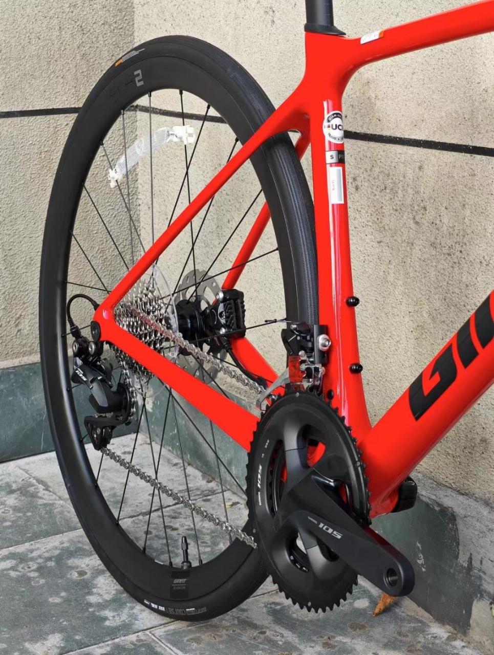 捷安特tcr adv pro 2 disc m码现货一台,adv pro次顶级车架,slr2 42