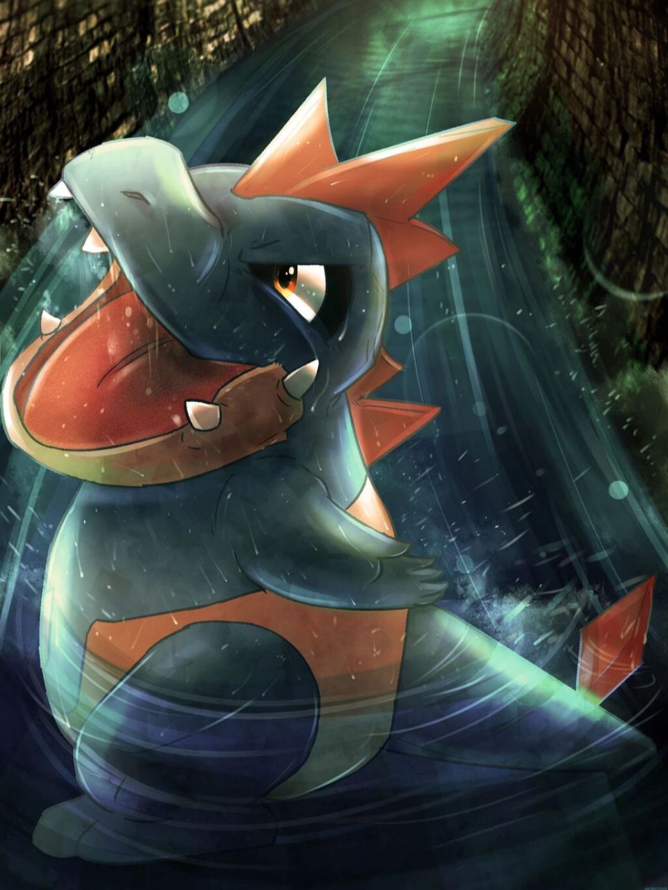 宝可梦|110每日壁纸 毒鸡汤:蓝鳄 "你年轻时一事无成,时而自怨自艾自