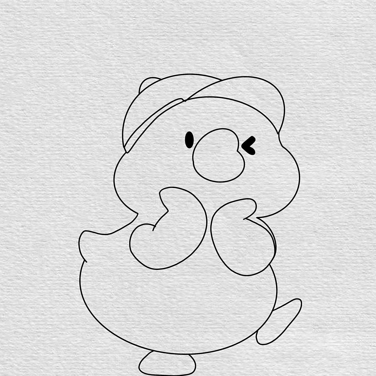 加油鸭简笔画教程步骤