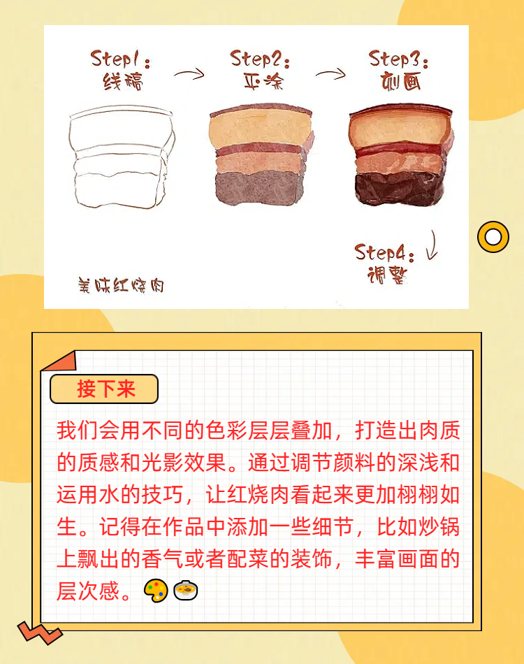 红烧肉怎么画 嘿