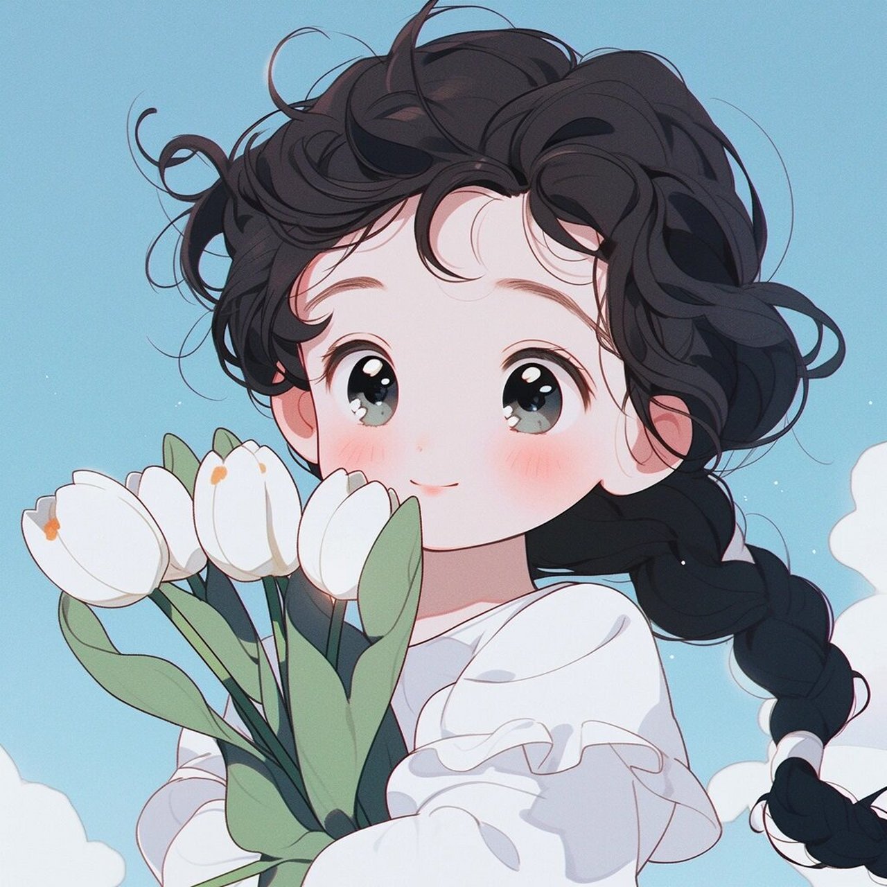 捧花女孩头像|快看看有你喜欢的吗?