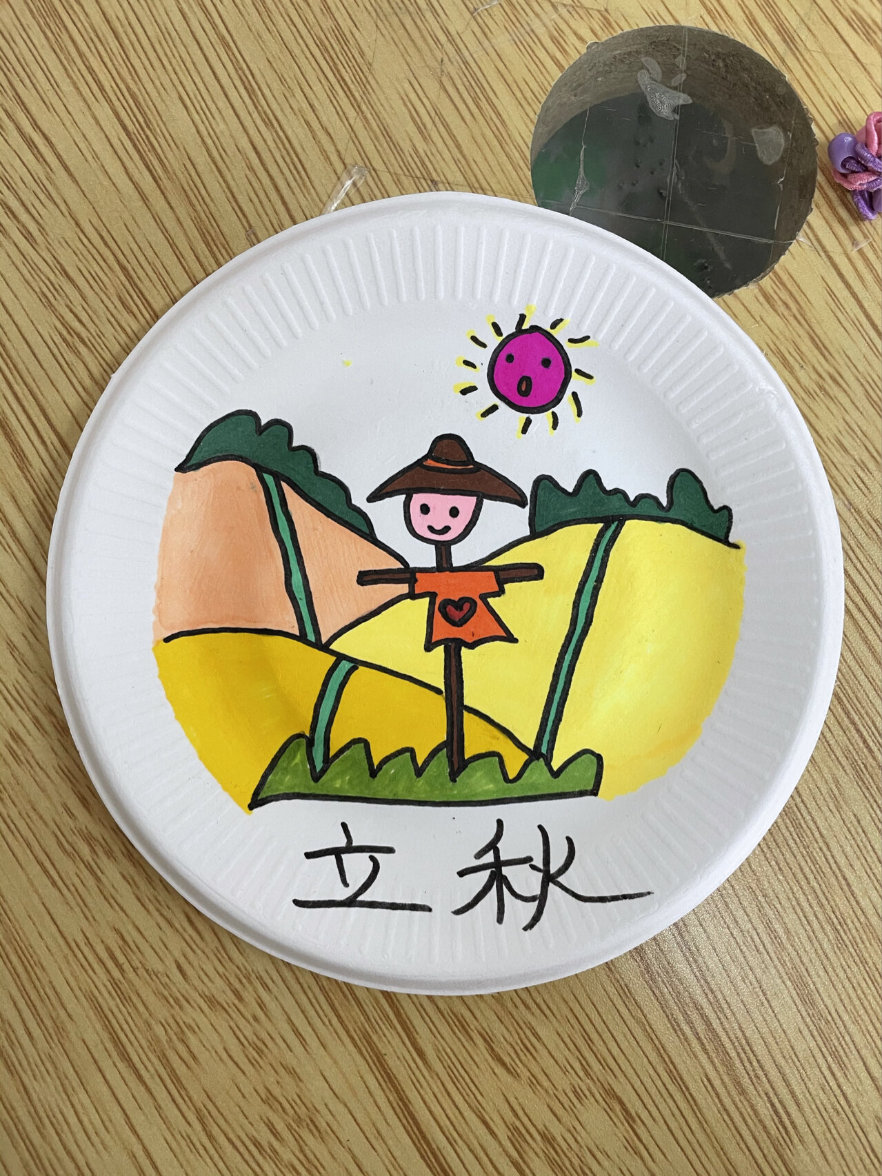 纸盘简笔画 幼儿园纸盘24节气简笔画