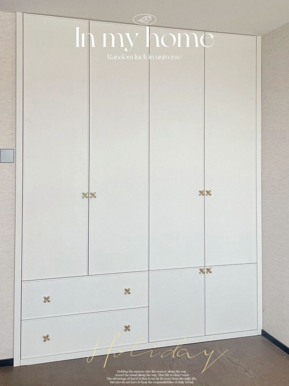 原本千篇一律的白色系衣柜,做了极窄法式造型,颜值瞬间飙升! .