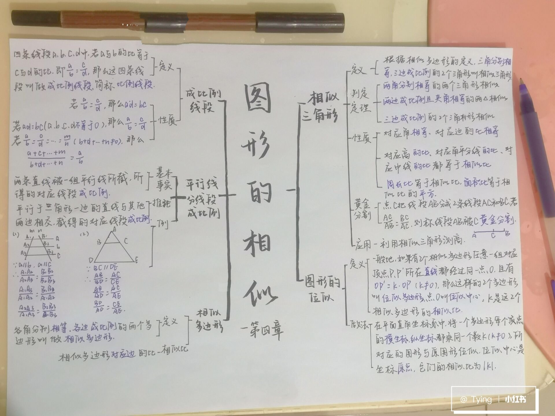 九上数学第四章北师大版思维导图