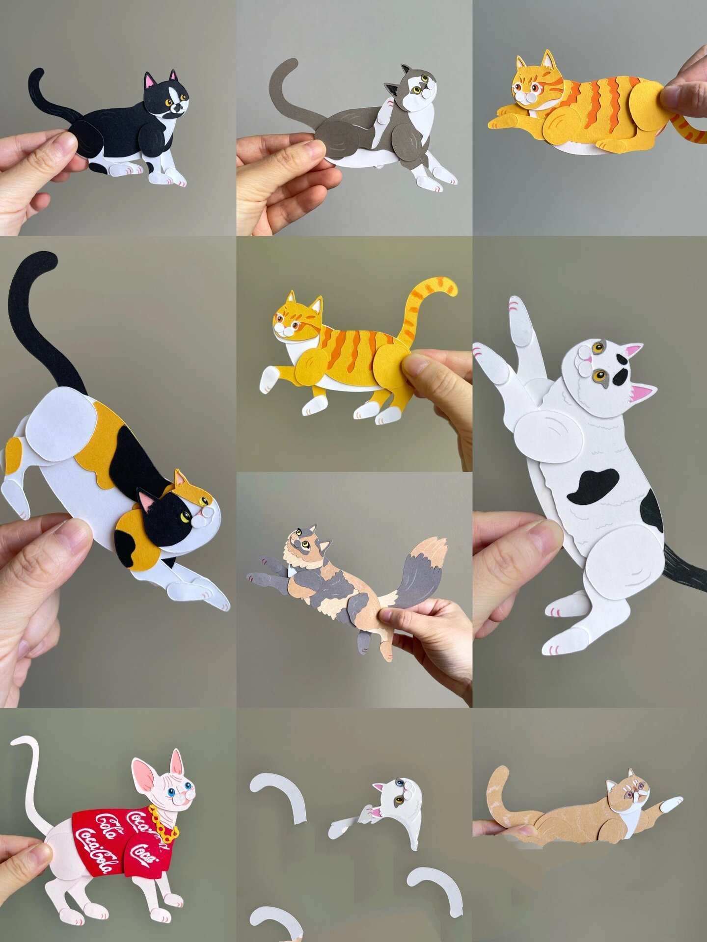 可动纸片猫咪1-10汇总