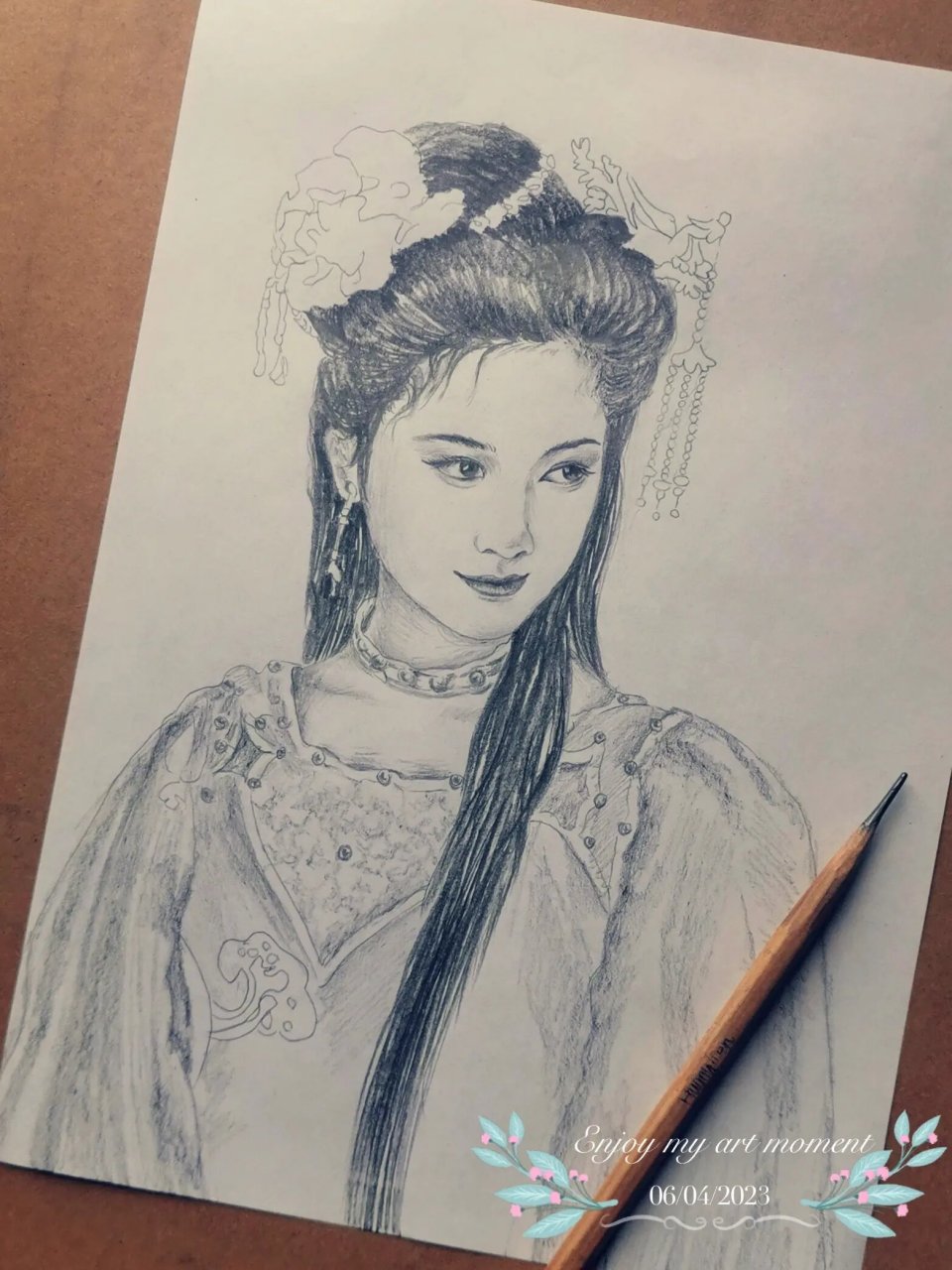 素描人物 西游记之美女儿国国王 朱琳版的女儿国国王,不仅让人过目不