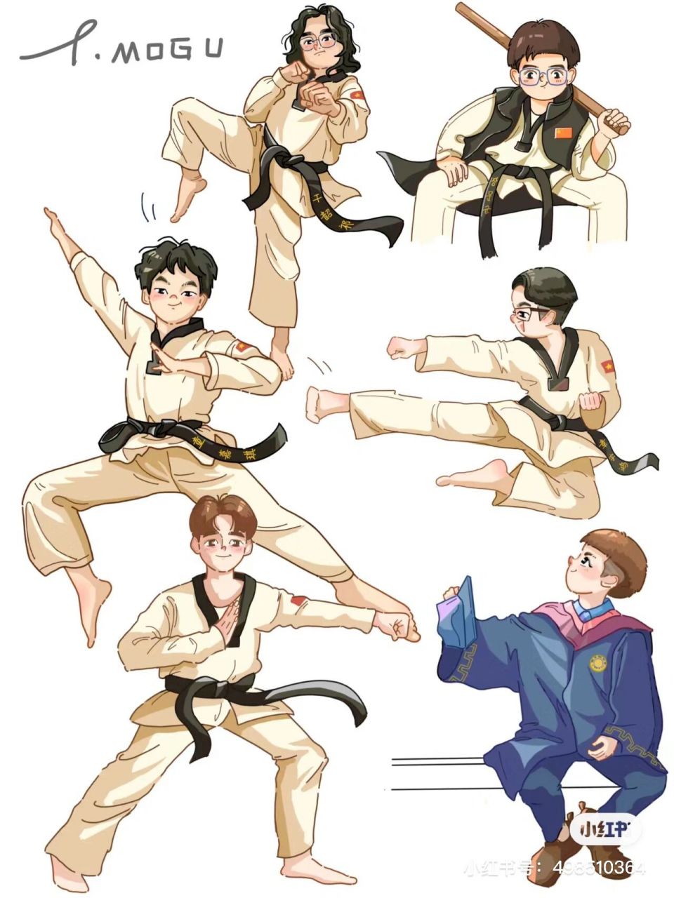 练武功人物姿态参照素材图 绘画人物,学习肢体结构,可通过武功肢体