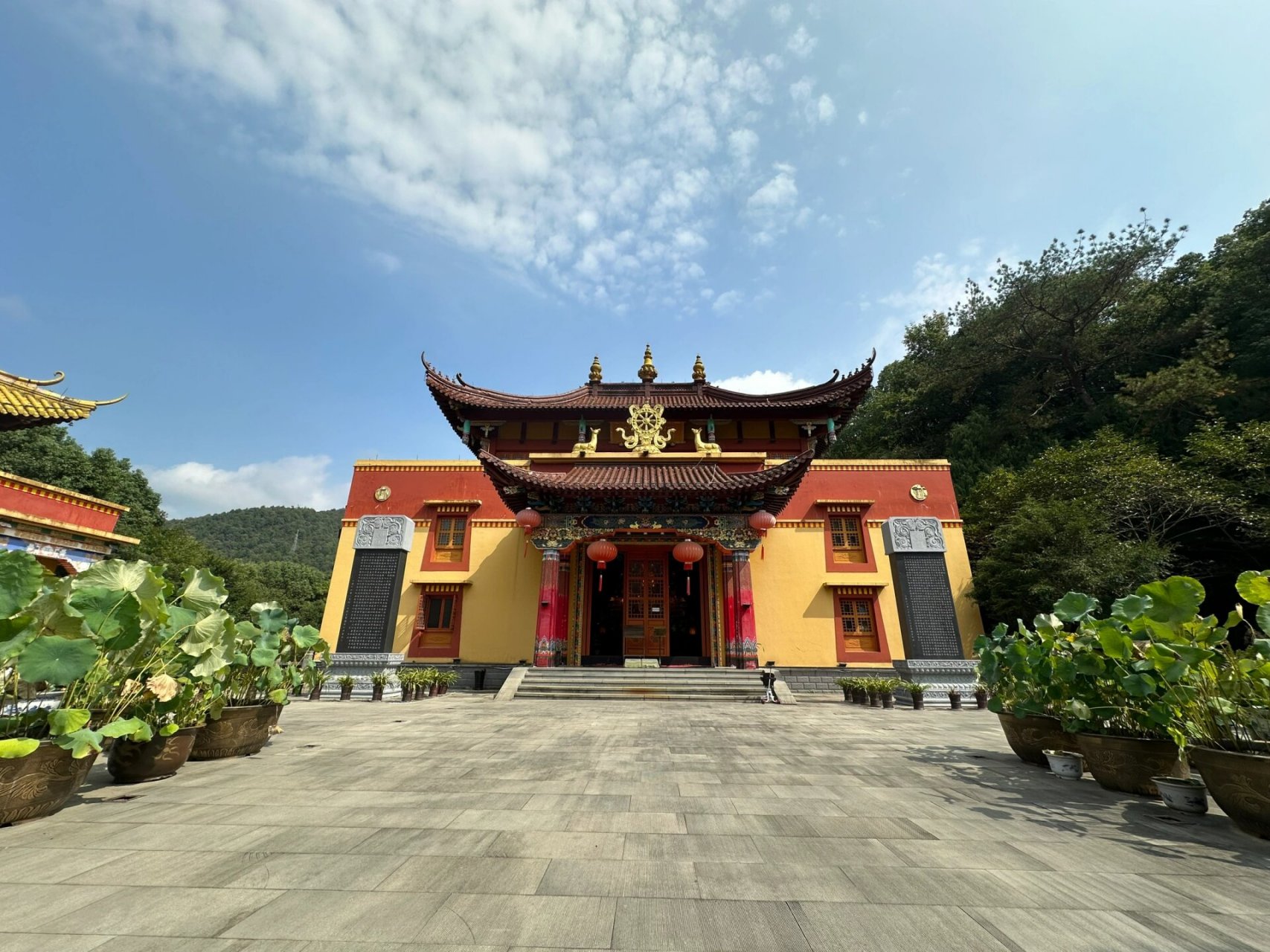 打卡台州三门多宝讲寺 进门看到弥勒菩萨甚为欢喜,想拍一张照与大众