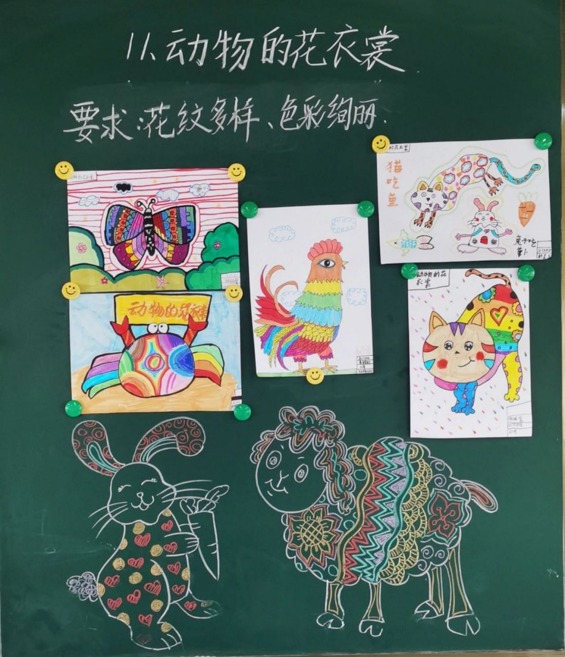 小学美术《动物的花衣裳》 人教版小学三年级下册第十一课《动物的花