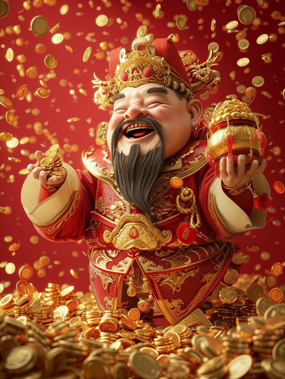 财神爷朋友圈背景