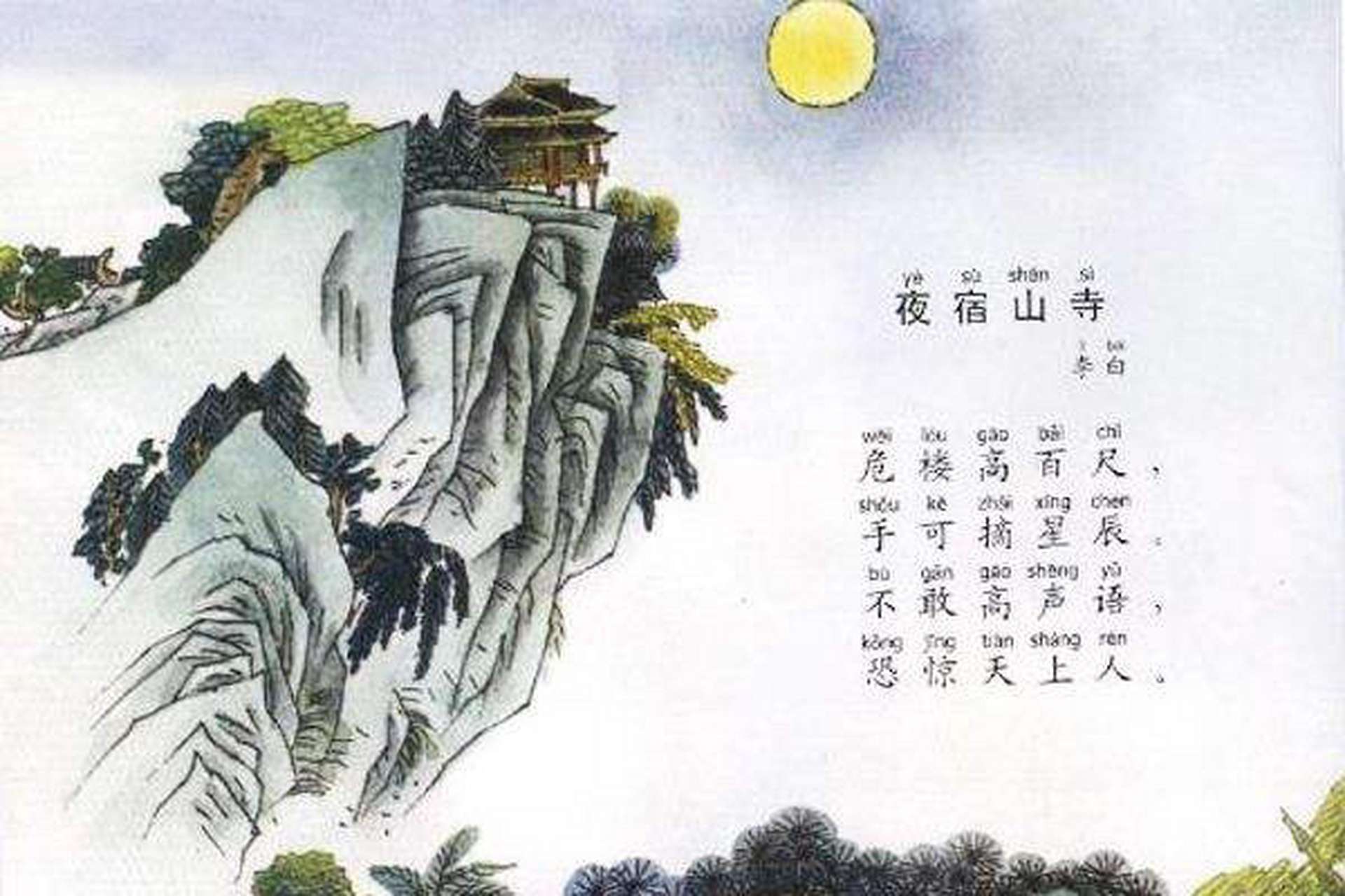 《夜宿山寺》唐/李白 《夜宿山寺》 唐/李白 危楼高百尺, 手可摘星辰