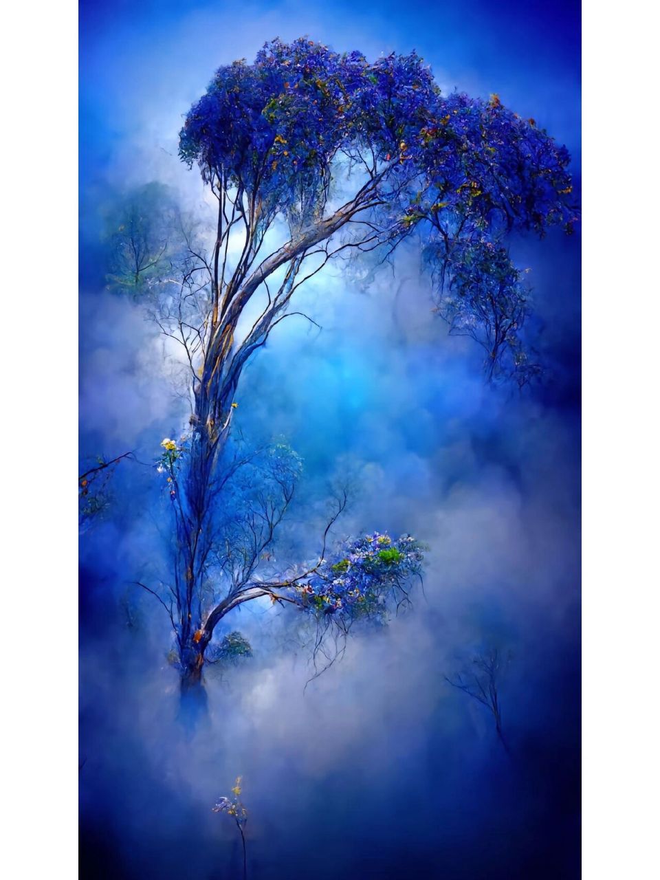 蓝桉 蓝桉已遇释槐鸟 不爱万物唯爱你 释槐来去无归期 梦回已逐浮云散