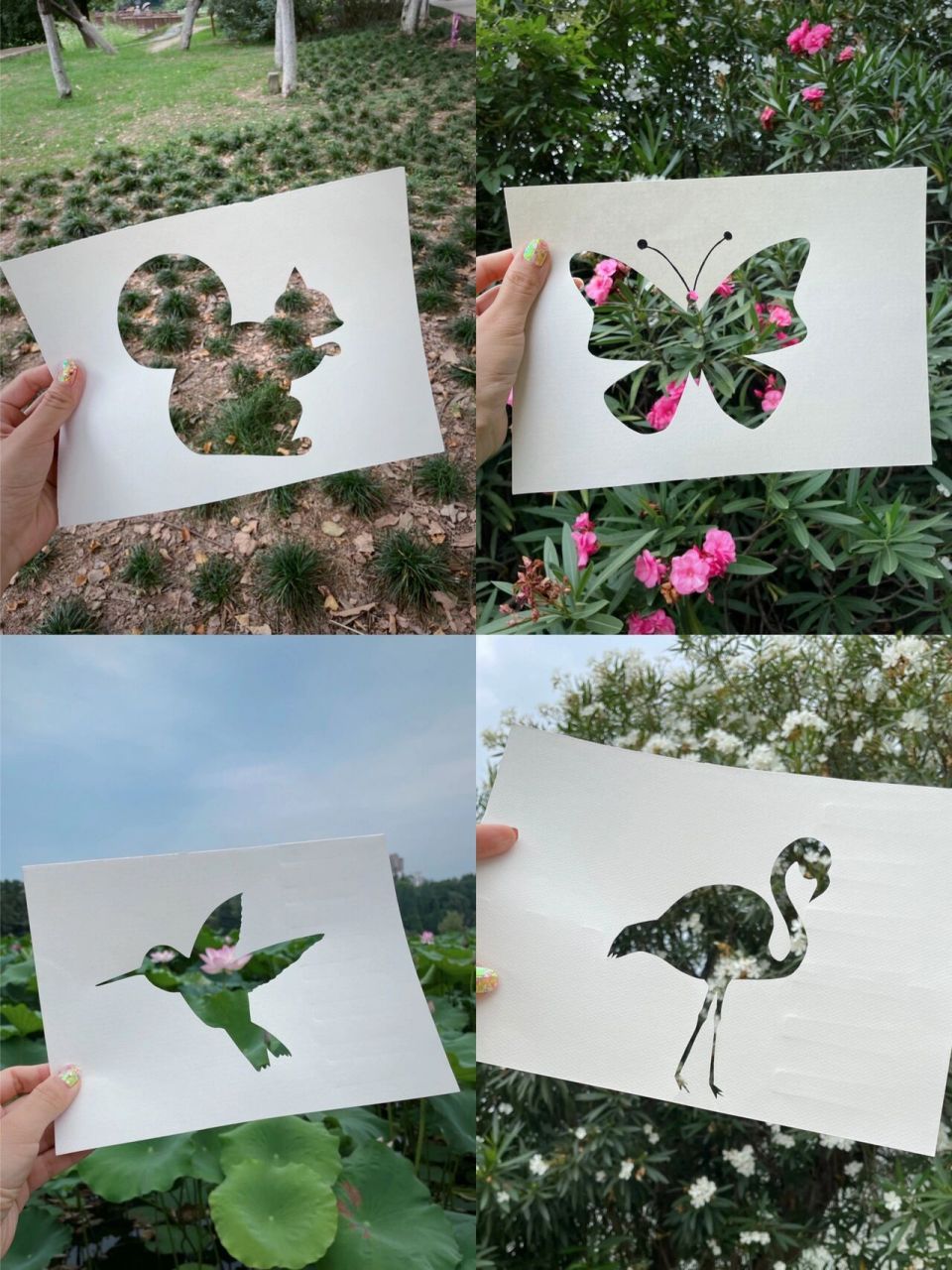 寻找春天【镂空画】模版 许多粉丝宝宝们都想要之前视频里的(寻找春天