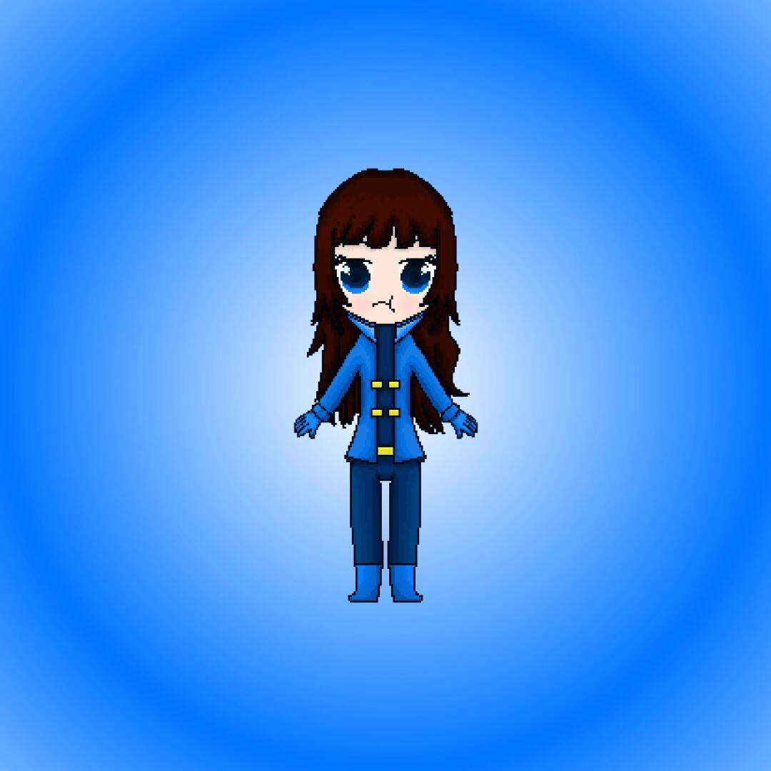 q版泡泡堂3.5的原创角色3.5代小蓝像素版