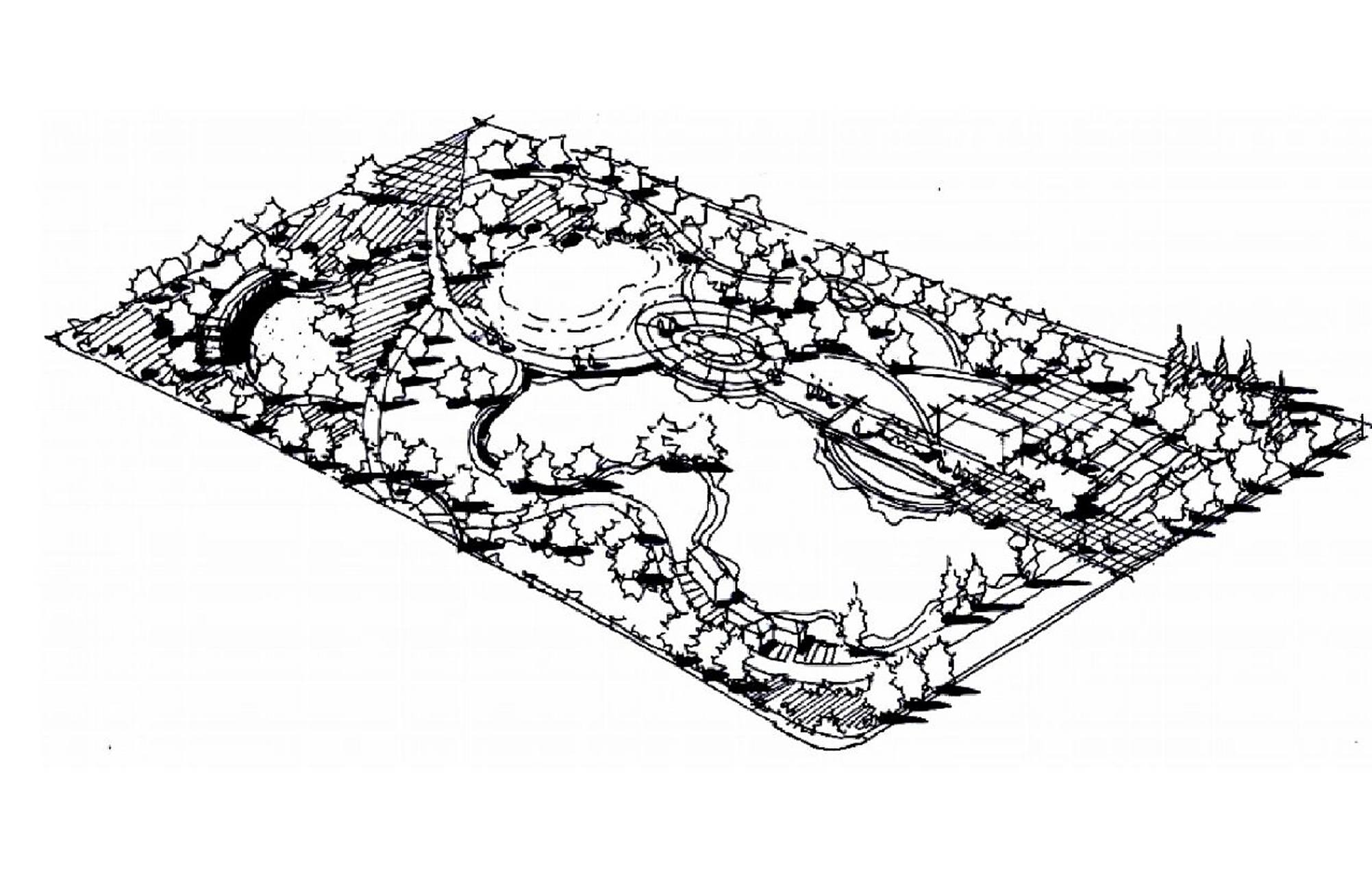 风景园林手绘24—鸟瞰图手绘表现 今天给大家分享一些鸟瞰图78 鸟瞰