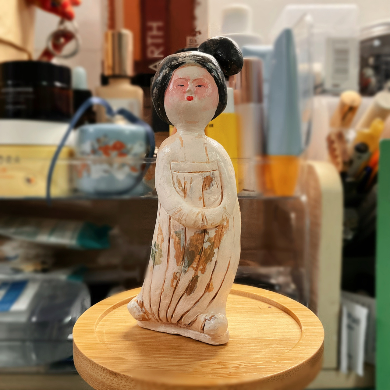 石塑粘土仕女图 原作来自故宫博物院的线上雕塑展馆,塑形阶段有种和