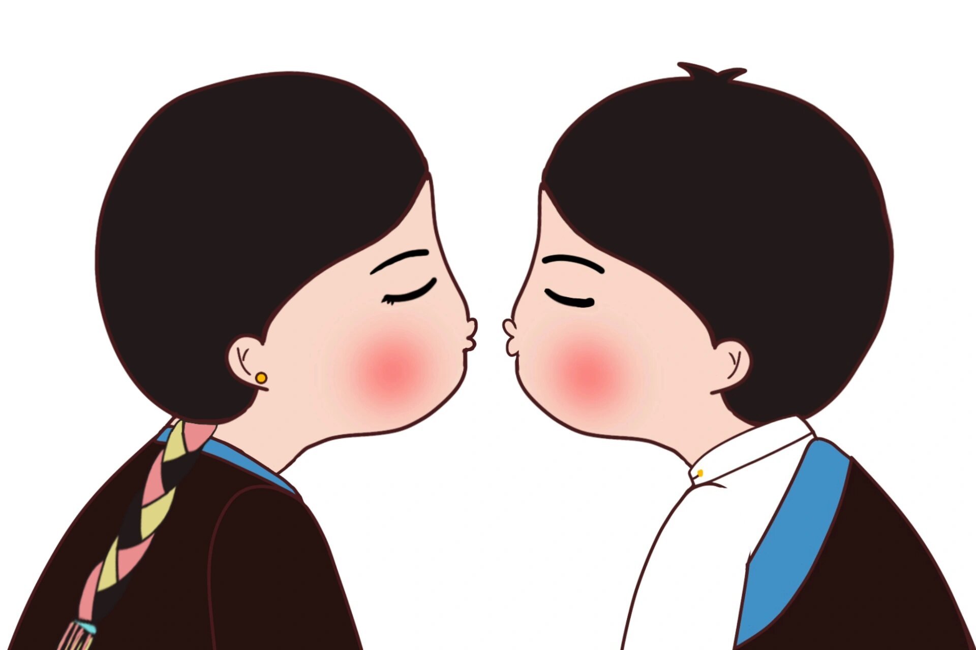 藏式情侣头像 #卡通# #情侣头像# #头像分享