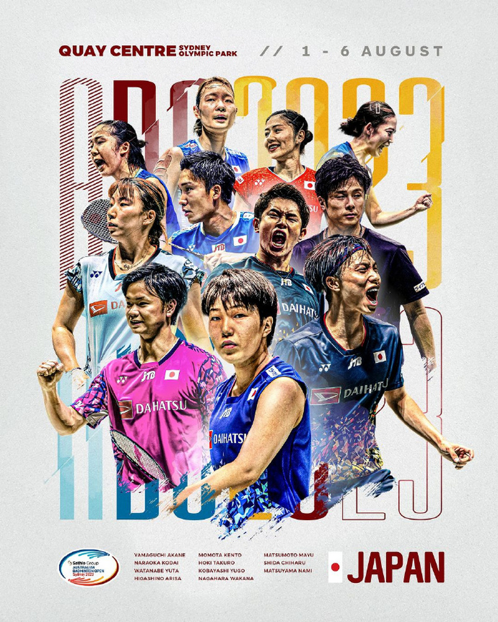 羽毛球#  澳公海报 中国队vs日本队你们感觉哪个更好看[三哈][二筣