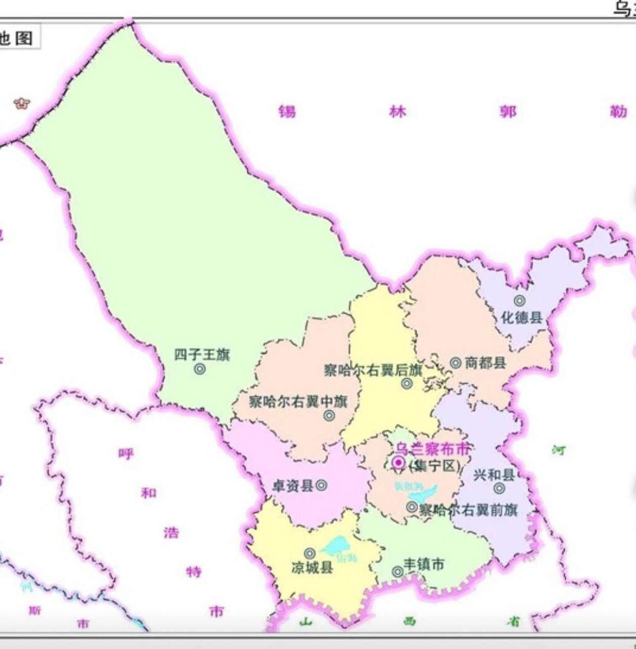 四子王旗乌兰花地图图片