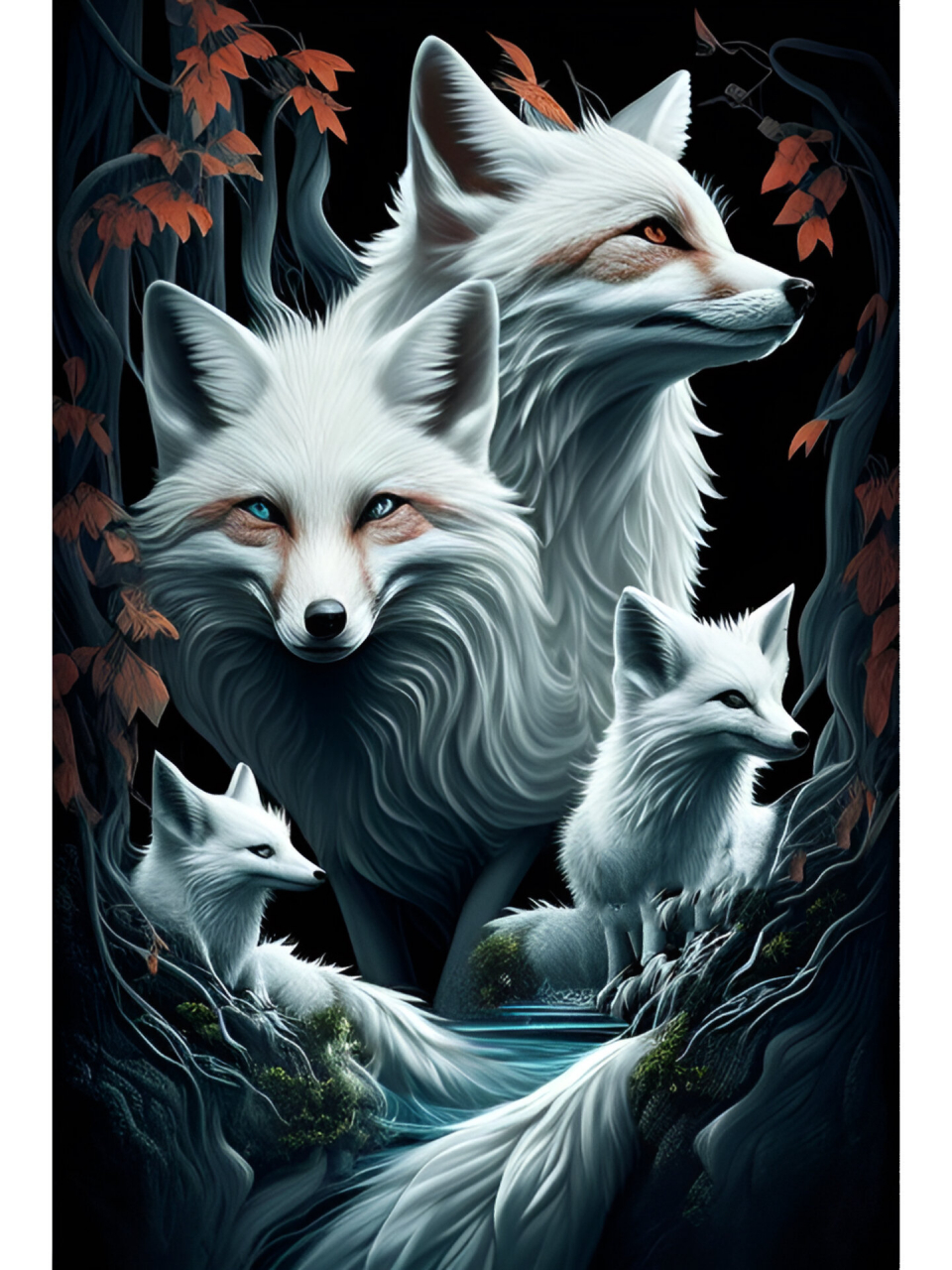 白狐 九尾狐仙,白狐狸,白狐仙