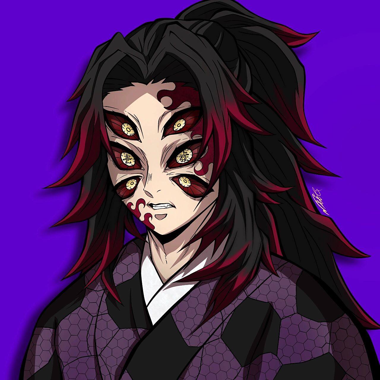 上弦一 61黑死牟 61头像分享第二弹 是一个鸽了很久的黑死牟和缘