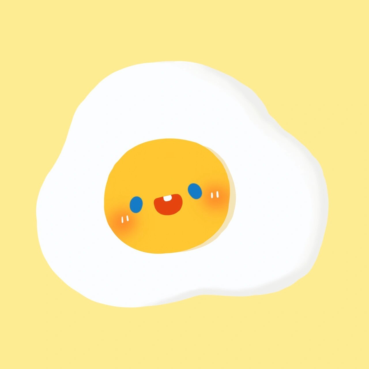 来画一只小煎蛋93当头像 把我的小煎蛋画出来了准备去做一点小周边