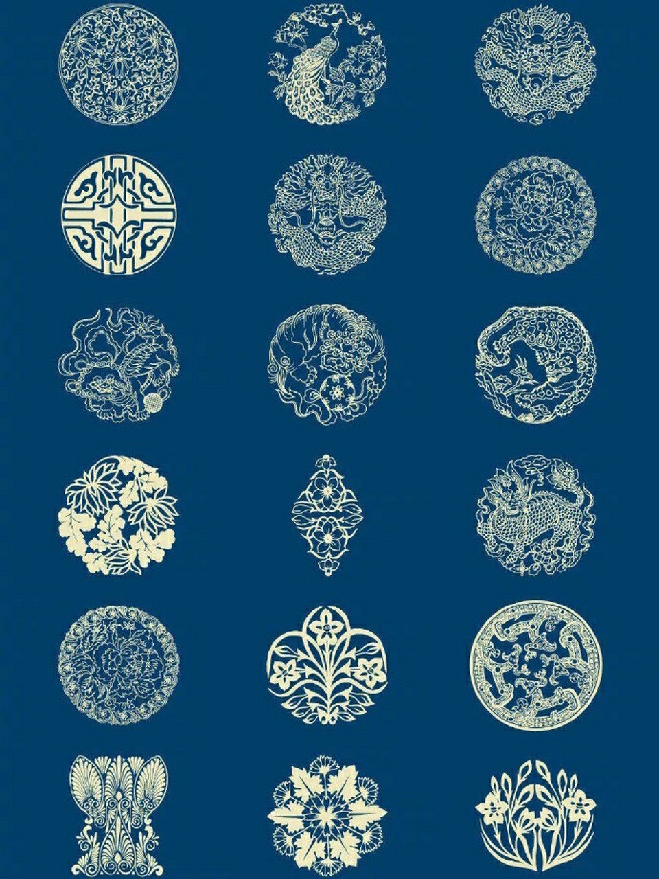 百种中国风古典图案纹样 ​​​ 图案源自于生活,形成于人们的
