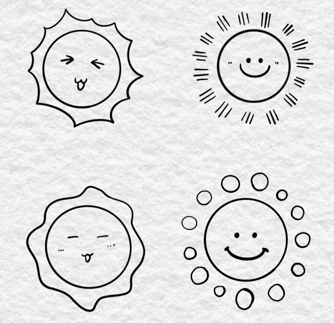 晴天太阳简笔画