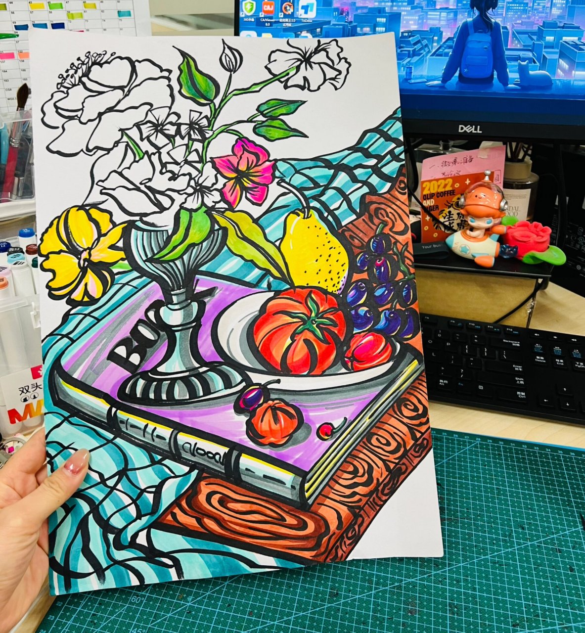 五上《学学构图》备课马克笔绘画表现711596 95日常更新备课