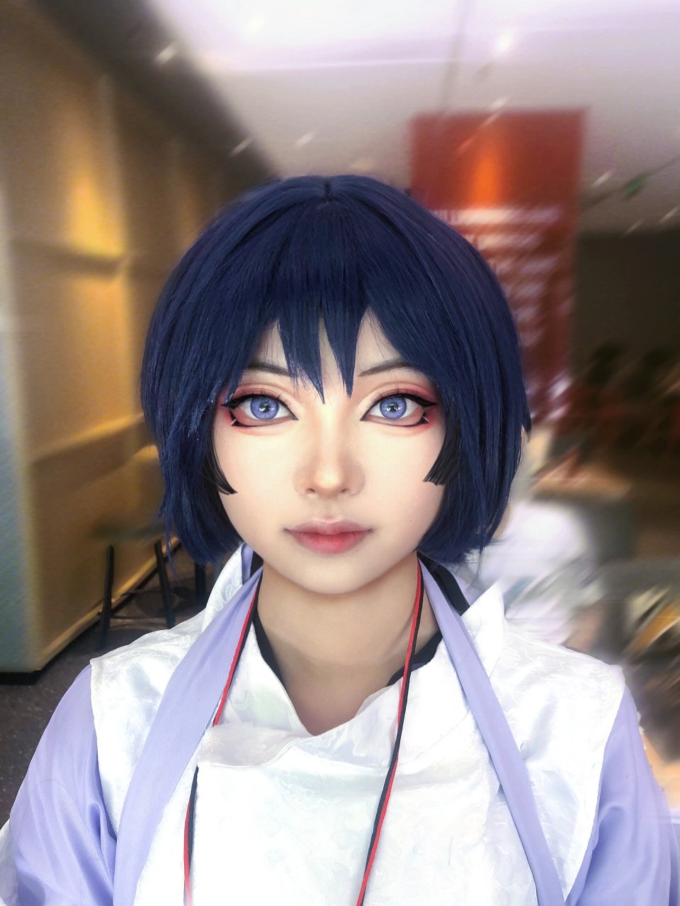 【白散】原神|白散cos妆容分享 今日分享的是原神里的白散cos眼妆98