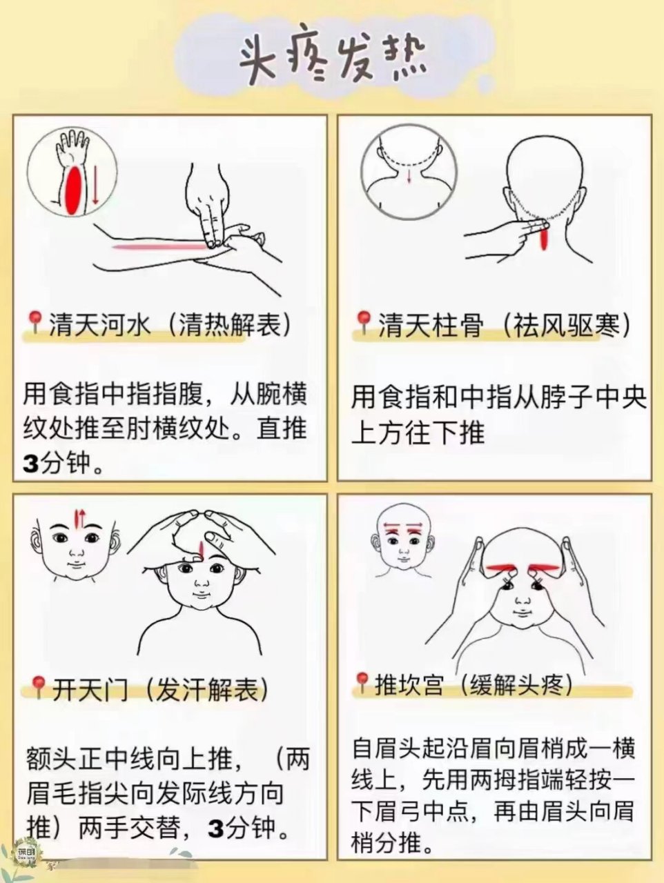 降温推拿手法图图片