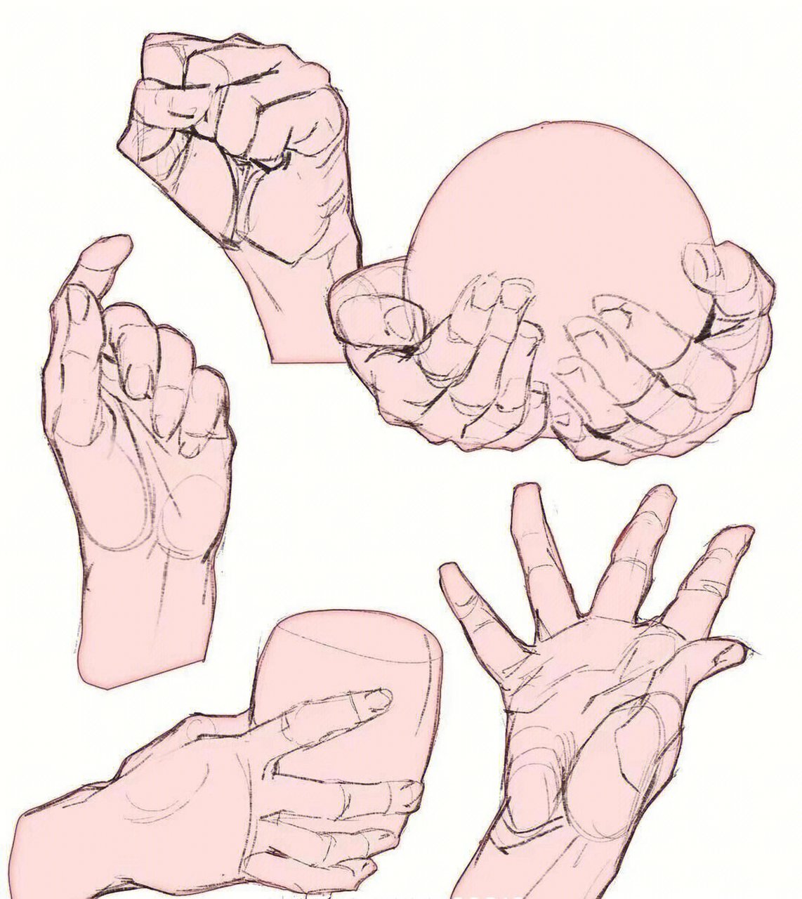 张力十足的手势绘画参考素材