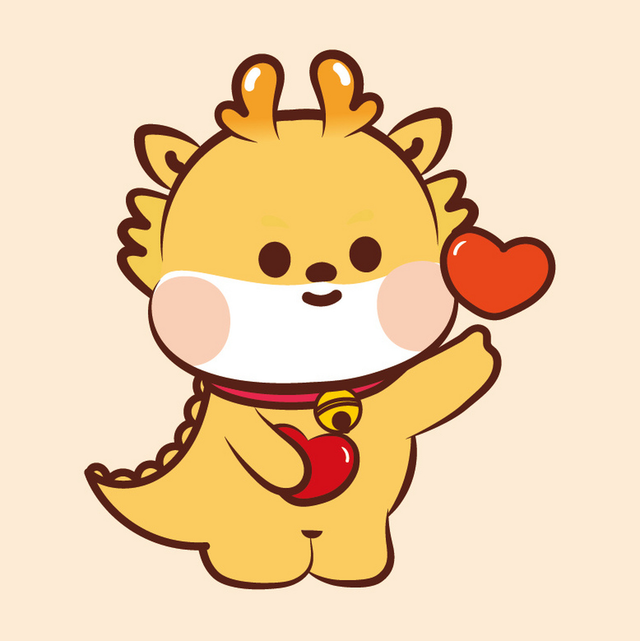 小飞龙卡通可爱插画头像分享 原创 萌萌星球系列ip 小飞龙ip卡通形象